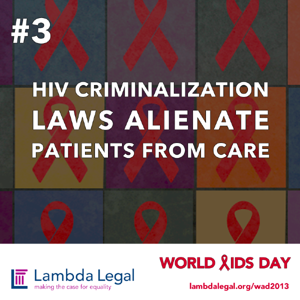 US Lambda Legal highlights 15 ways that HIV criminalisation laws harm